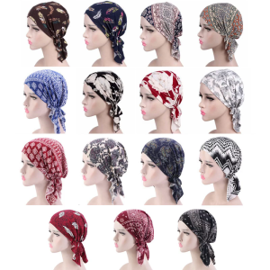Breathable Cotton Chemo Headscarf Hat For Women Elastic Head Cover For Cancer Patients And Hair Loss Covrage