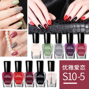 【RinduQ】 Bộ 10 chai sơn móng tay 5ml sơn móng tay không cần nướng khô nhanh có thể bóc có thể rách sơn nước thích hợp cho người đi làm móng của người công ty