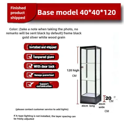Display cabinet Storage cabinet Tempered Glass Cabinet Showcase Hand operated building block door of household model