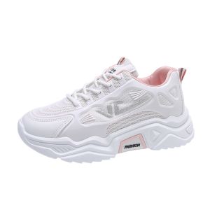 Kingbest " FREE BOX" (Size 37 - 42) Jiwoo Sepatu Sneaker Putih Wanita Premium