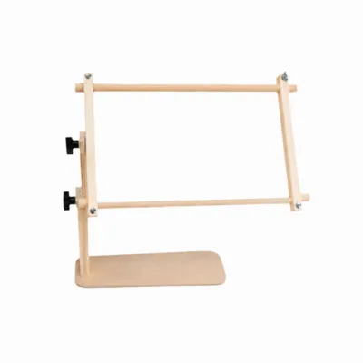 LIUJIR Rảnh tay Giá đỡ vòng thêu Gỗ Có thể điều chỉnh Khung thêu chữ thập Giá đỡ dụng cụ thêu Hình vuông Giá đỡ dụng cụ thêu Bàn ăn