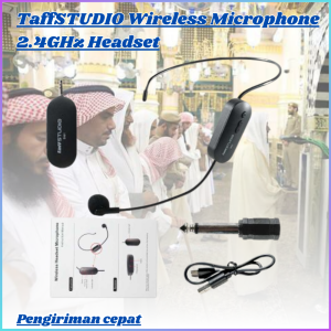 COD TaffSTUDIO Mic Bluetooth Imam Mesjid Adzan Suara Jernih Tanpa Kabel Jarak Jauh /Buat Imam Masjid Shalat Berjamaah Wireless Microphone 2.4GHz Headset CS with Receiver - SI01 /Mic Karaoke Model Bando Terbaik Rekomended Terlaris Paling Laku Bagus