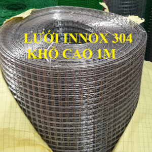(Khổ cao 1m) Lưới inox 304 không gỉ sét ô vuông 0.5cm12cm 2cm