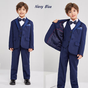 ชุด ทักซิโด้ คลาสสิก สำหรับ เด็ก 6 ชิ้น ชุดใส่ไป งาน พร้อม โบว์ส สำหรับ เด็ก ผู้ชาย สายรัด ปรับ ได้ และ สายรัด เสื้อ สี ขาว แฟชั่น สำหรับ เด็ก เสื้อทางการ สำหรับ ใส่ไปงาน เลี้ยง วัน เกิด ชูทนักเรียน สำหรับ งาน และ การแสดง เปียโน