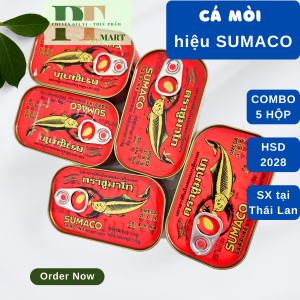 HSD.2028 Combo 5 hộp Cá Mòi Sumaco Thái Lan 125gr. Sardine