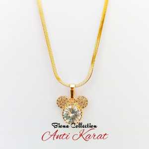 Kalung Titanium gepeng 316L buat anak perempuan 35 Cm 6-10 Tahun antikarat selamanya dan tidak gampang hitam cantik dan elegan #antikarat #emas #gold #perhiasananak #kalunganak #gelanganak #cincinanak