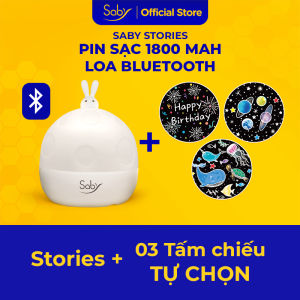 [LAZADANEWYEAR giảm 12% cho đơn từ 299k]Đèn ngủ chiếu sao bluetooth Saby Stories phát nhạc tiếng ồn trắng quà tặng cho bé BH 12 tháng tặng bao lì xì Tết