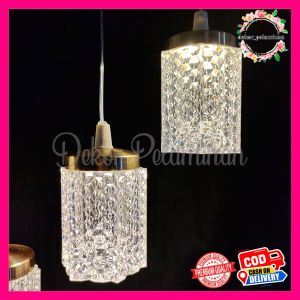 COD LAMPU DEKORASI GANTUNG PRISMA AKRILIK 1 SET ISI 5 - HIASAN BAKCDROP DEKORASI - IMPORT
