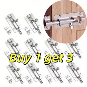 （Buy 1 get 3）4/6/8 Stainless Steel Hardware Door Lock Barrel Bolt Latch Padlock Clasp Brushed