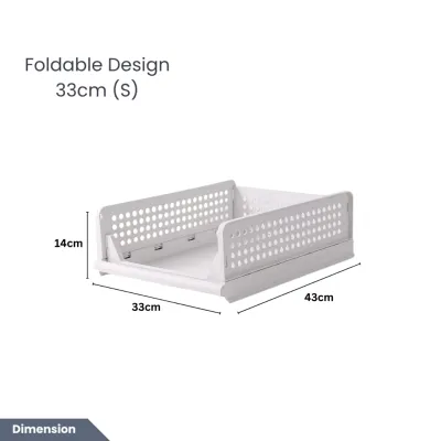 Easyhome.sg Foldable Clothes Organiser | Stackable Storage Rack Drawer Clothes Closet Wardrobe Organiser Shelves