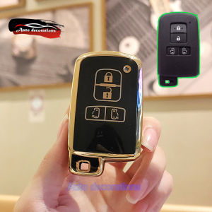 Toyota car keychain Sienna Alphard Vellfire sienta key cover gold edge Toyota car key case for Toyota car smart key case