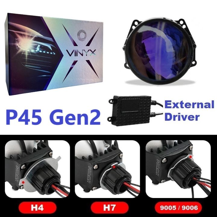 Lensa Lampu LED Vinyx P45 Gen2 Laser Projector Projie BiLED 3 Inch Inci Inchi Proyektor Motor Mobil Purple Lens