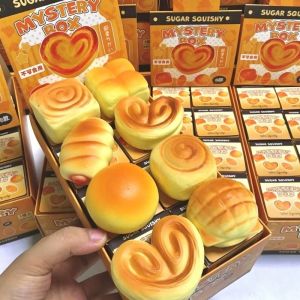 8Pcs/Set Squishy Simulated Bread Squeeze Toy Super Soft Stress Relief Slow Rising Sensory Fidget Toys for Kids
