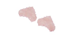 2Pcs Rose Quartz Eye Mask Jadestone Eye Patch Reduce Edema Relieve Eye Strain Heart Shaped Stone Eye Pad for Massage Cooling Mask