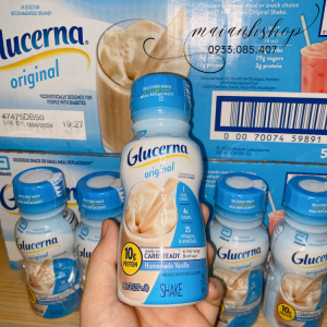 [Mẫu mới date xa] Sữa Glucerna nước Glucerna Shake Original Thùng 24 chai nhựa 237ml dành cho người tiểu đường cần bổ sung khoáng chất và năng lượng [Hàng chuẩn Mỹ]