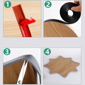 1M U-shaped Edge Banding Tape Furniture Table Chair Edge Protector Anti-collision Tape Self-Adhesive Wood Closet Decoration Tape Binding Tape