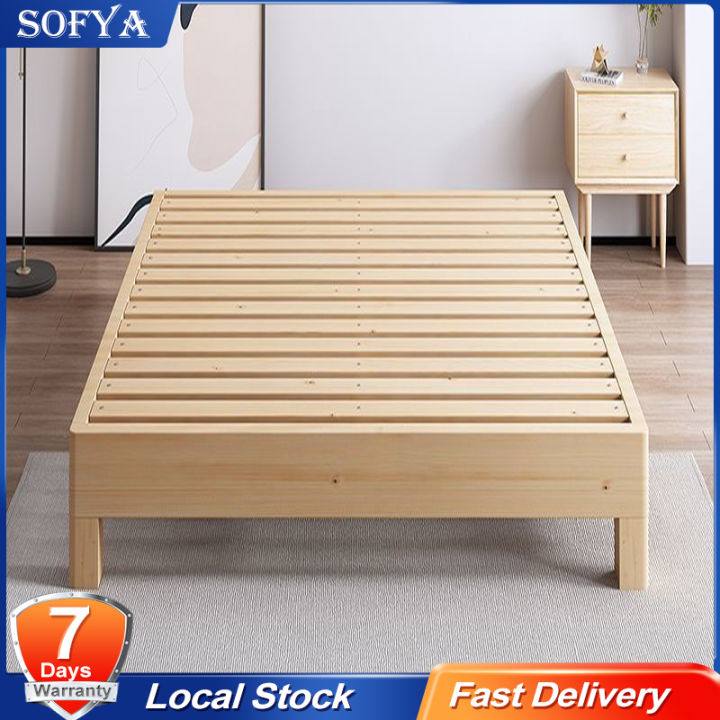 Sofya Solid Wood Bed Frame High Quality Wooden Bed Frame Furniture