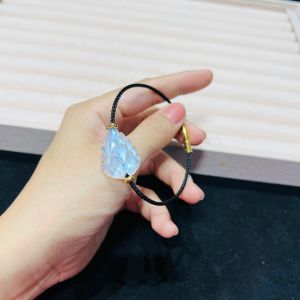 Q156 Vòng hồ ly chúa Moonstone đá Mặt Trăng dây cáp loại VIP đẹp cho Kim và Thủy - Phong Thủy TUDO
