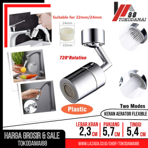 Kran Filter Air Wastafel Keran Aerator Flexible 720 Derajat