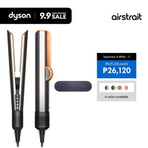 Dyson Airstrait ™ straightener (Bright Nickel/Rich Copper) | Wet to dry straightening with air | No Heat Damage