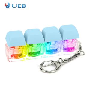 Bàn Phím Fidget Keychain 4 bộ phím Bàn phím Đồ chơi giải căng thẳng Bàn Phím Clicker Đồ Chơi Nút Căng Thẳng Relief Cho Người Lớn Và Trẻ Em