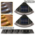 Lampu Solar Tangga Tahan Air LED Step Light Outdoor Waterproof Solar Powered For Garden Fence Deck Lighting. 