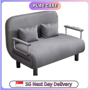 【Pure Care】 Minimalist Fabric Folding Multi-Functional Sofa Bed for Living Room or Study