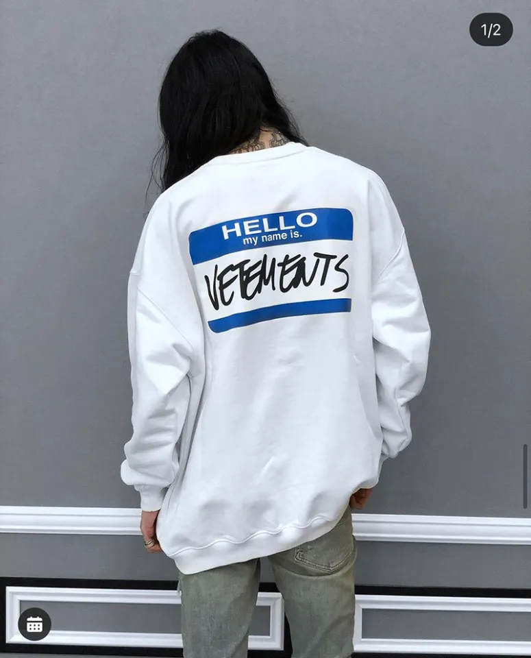 VETEMENTS ヴェトモン HELLO MY NAME IS スウェット - スウェット