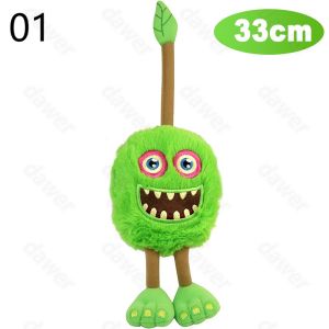 30cm My Singing Monsters Wubbox Plush Toys Green Furcorn Stuffed Dolls For Kid Birthday Christmas Gift Room Decor Plushies Toy