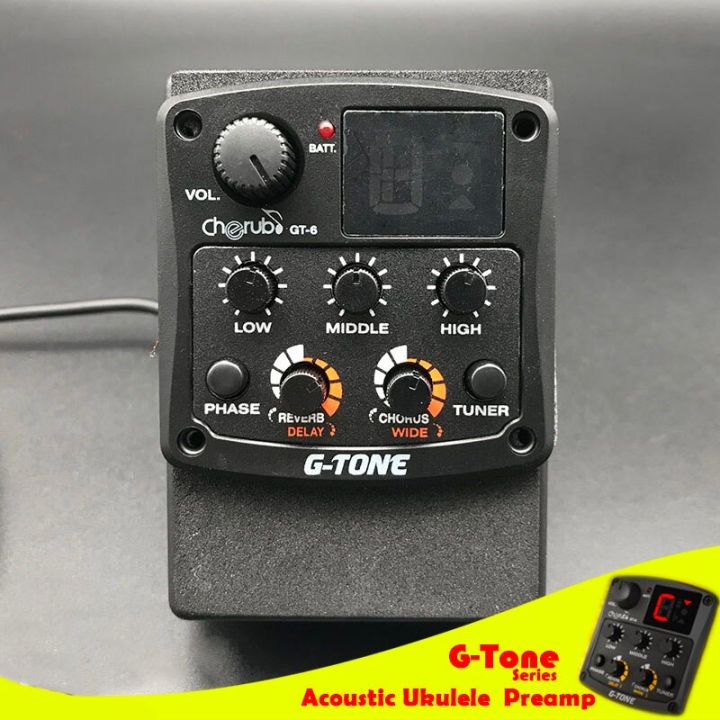 5 Band Acoustic Guitar Preamp EQ Equalizer Classical Acoustic Guitar Amplifier Digital Blend Tuner Piezo Pickup Without Tail Pin