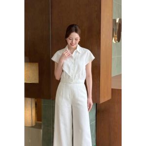 Áo kiểu bèo ngực ngắn tay áo cổ đức thiết kế gấᴜ bo HeraDG SAKBF1041-S