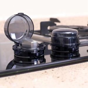 🔥 ฝาครอบหัว ปิด-เปิด เตาแก๊ส ฝาครอบหัวเตาแก๊ส พร้อมเทปกาวในตัว ฝาครอบลูกบิดเตาแก๊ส 🔥