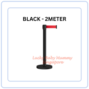 【Pure Care】 Retractable Queue Pole 2 Meter Stainless Steel Crowd Control Barrier Post