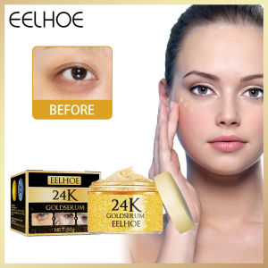 Eelhoe Kem Dưỡng Mắt 24K Dưỡng Ẩm Kiểm Soát Dầu Chống Nhăn Làm Sáng Chống Oxy Hóa Collagen Làm Trắng Chống Lão Hóa Chăm Sóc Da Mặt Chống Bọng Mắt Xóa Nếp Nhăn Quầng Thâm Chống Lão Hóa Nếp Nhăn Chăm Sóc Da Mắt Cho Nữ (50G)