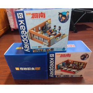 Keeppley Detective Conan Maori Office Assembled Building Blocks Cartoon Ornament Desk Decor Trendy Toys doll model Decoration kids toy Birthday Gift Assembling Building Blocks