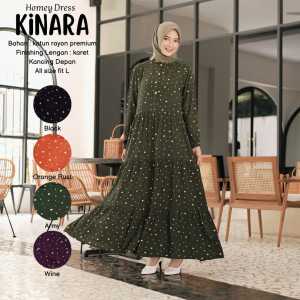 TERLARIS !! HOMEY DRESS KINARA - GAMIS DEWASA BAHAN KATUN RAYON PREMIUM - BEST SELLER BISA COD