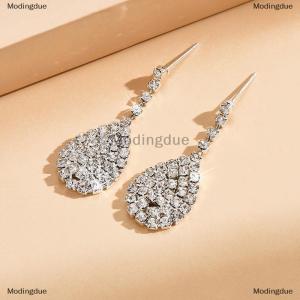 [COD] Modingdue 2Pcs Fashionable Rhinestones Necklaces Earrings Jewelry Set Womens Wedding Accessories Gift