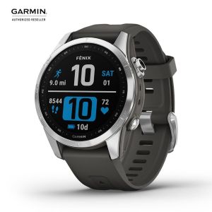 Đồng hồ thông minh Garmin fēnix® 7S(Màu Bạc với dây màu xám Graphite)_Mới hàng chính hãng
