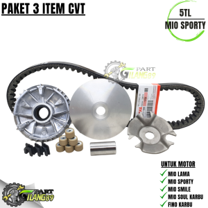 Paket kirian lengkap pully only mio sporty mio smile mio soul nouvo fino karbu / pully only + kipas + rumah roller assy + vanbelt only mio lama