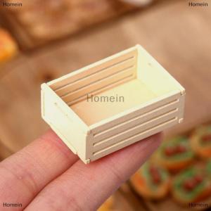[COD] Homein 1:12 Dollhouse Mini Fruit Basket Fruit Wooden Frame Storage Box Storage Frame Basket Toy Accessories Model Miniature Scene Decor