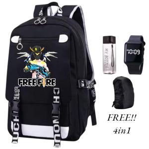 Tas Ranael Anak Sekolah Laki Laki Sd Smp Fashion 4in1 FF AZ 0151 Ransel Cowo Paket Murah