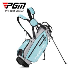 PGM 2KG Super Lightweight Portable Waterproof Golf Stand Bag with Rain Cover Can Hold A Full Golf Set of Club in Black Gray Blue Color Version QB074