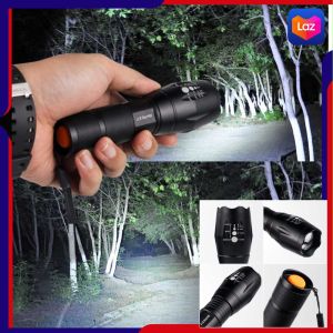 COD TaffLED Paket Senter LED Flashlight Cree XM-P50 + Baterai + Charger - E17 / senter super terang waterproof anti air kuat tahan banting terlarispraktis ringan led zoom usb out door cahaya dapat atur chip led xm p50 paling terang baterai kuat 24 jam