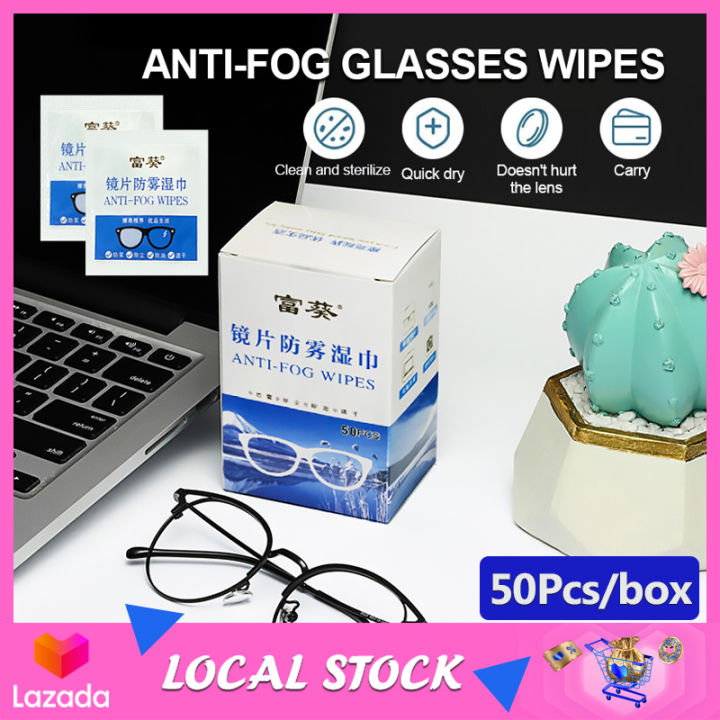 Anti Fog Glasses Cloth 50Pcs Lens Cleaning Wipes Disposable Wiping ...