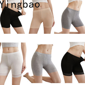 Yingbao 30-80kg Modal Lace Safety Short Inner Pants Legging Plus Size Women Ladies Shorts Black White Grey Underwear Panties
