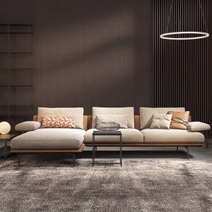 Sofa Genuine Leather Sofa Inline Sofa Living Room Large Apartment