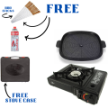 PORTABLE SAMGYUPSAL GRILL PAN SET INDOOR/OUTDOOR STOVE Best for Samgyupsal, Samgyupsal, Portable, Portable Gas Stove, Stovetop Grill Pan, Barbeque BBQ, Korean Samgyeopsal Set, Non-stick, Butane Gas Stove with Griller, Butane Gas , Samgyupsal Set, Samgupsa. 