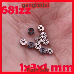 Gangke 10pcs 681ZZ Miniature Mini Ball Bearings Metal Open Micro Bearing 1x3x1mm