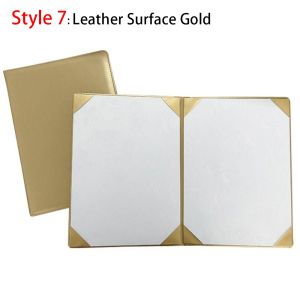 CHLOCH 1Pcs Thicken A3 A4 Paper Hardcover PU Leather Plush Surface Certificate Cover Durable Red File Page Folder Signing Contract