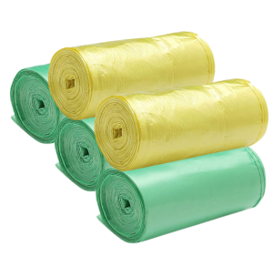 Stronger 20pcs/roll 46x50CM Black Trash Bags Thick 10L Trash Bag Unscented Small and  Easy to degrade Garbage Bags for Kitchen Bathroom Bedroom Office Camping